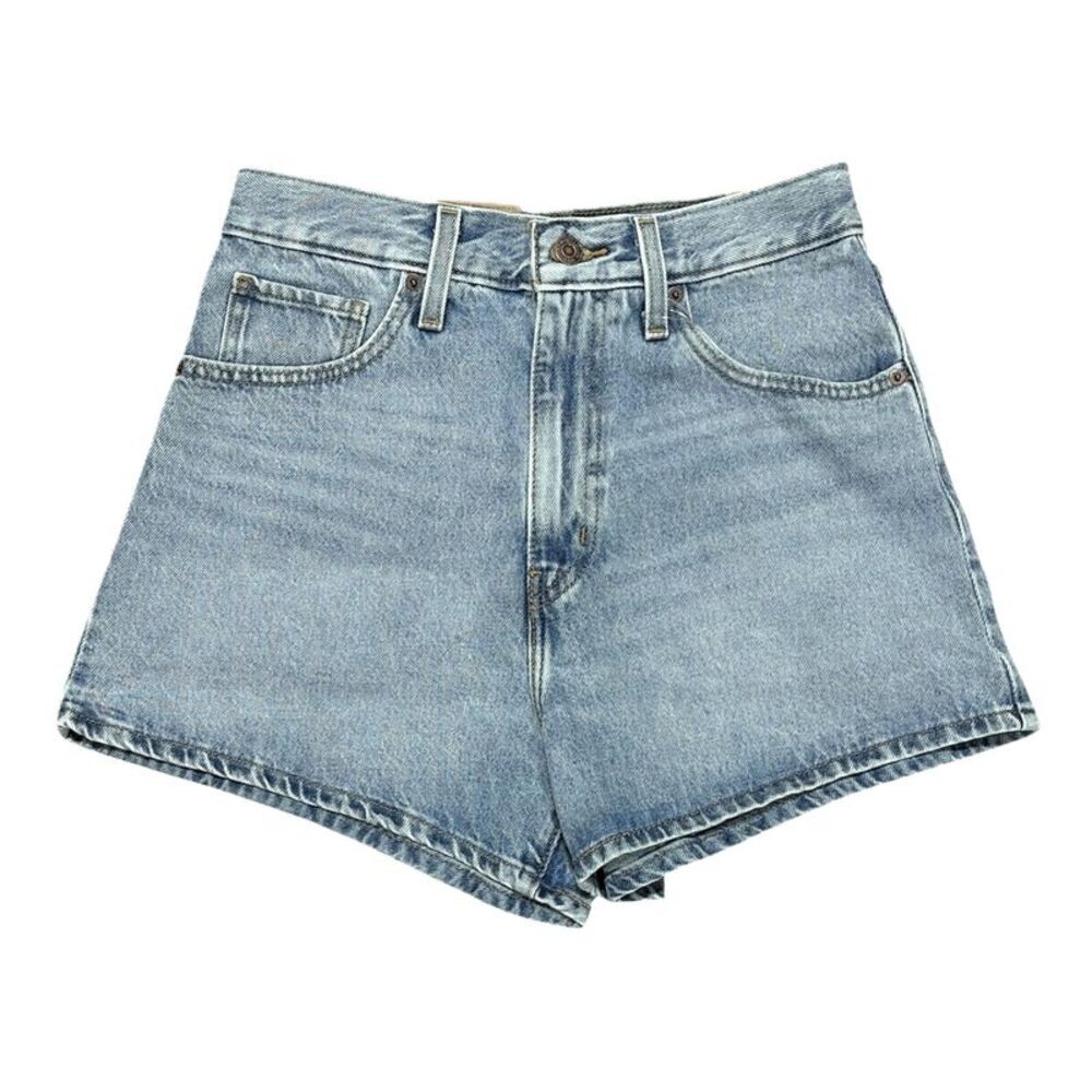 Levi's Light Wash High Waist Mom Shorts